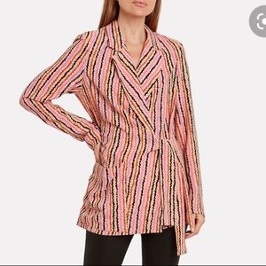 Revolve Hofmann Copenhagen Sylvie Crepe Tie Waist Blazer In Multi size 34